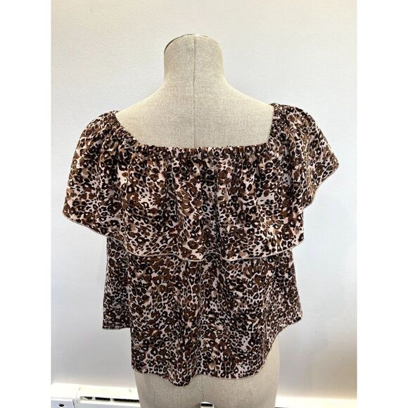 Aritzia Wilfred Promener Blouse in Leopard Size XXS - Picture 3 of 4
